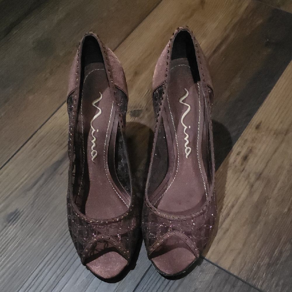 Ina Elegant Brown Heels